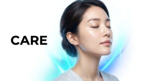 매끄러운 피부를 가진 여성 모델의 회복 컨셉
